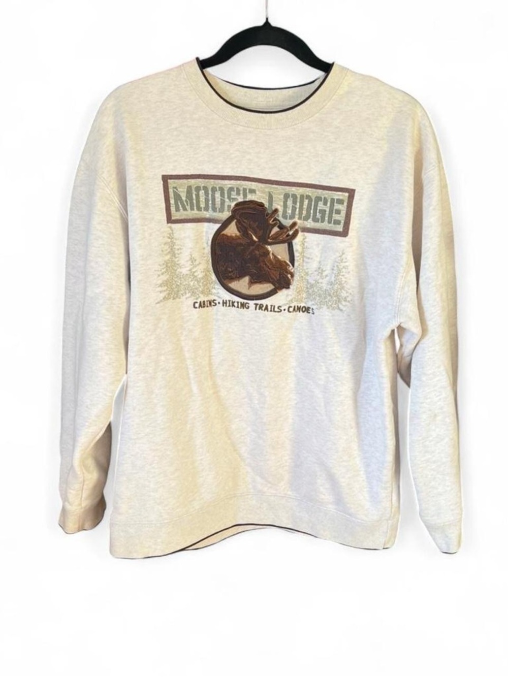 Cream Graphic Crewneck Sweatshirt